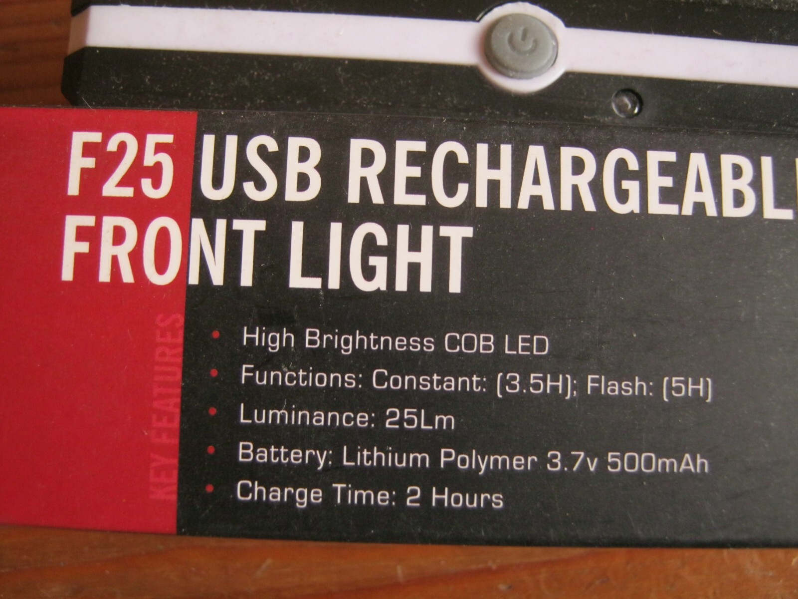 Job Lot Bundle 4 Pack of ETC USB Rechargeable LED Bike Lights F25 & R35