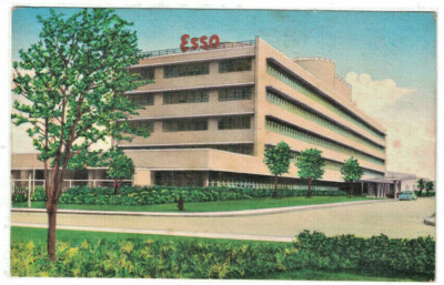 1950-60s Postcard Esso Standard Oil Baton Rouge Refinery Main Office Building