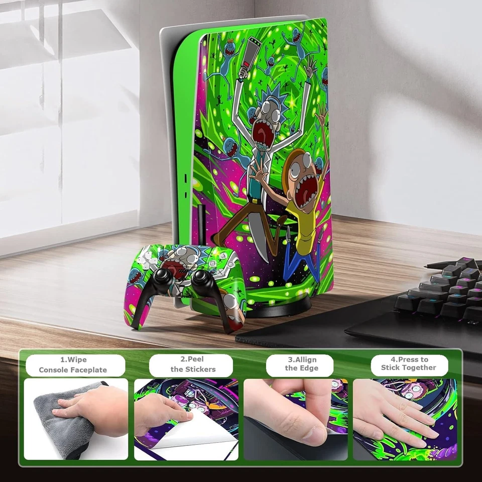 Vinyl Sticker For PS5 Disc Edition Skin Playstation 5 Anime Console&Controller - Image 4 of 4