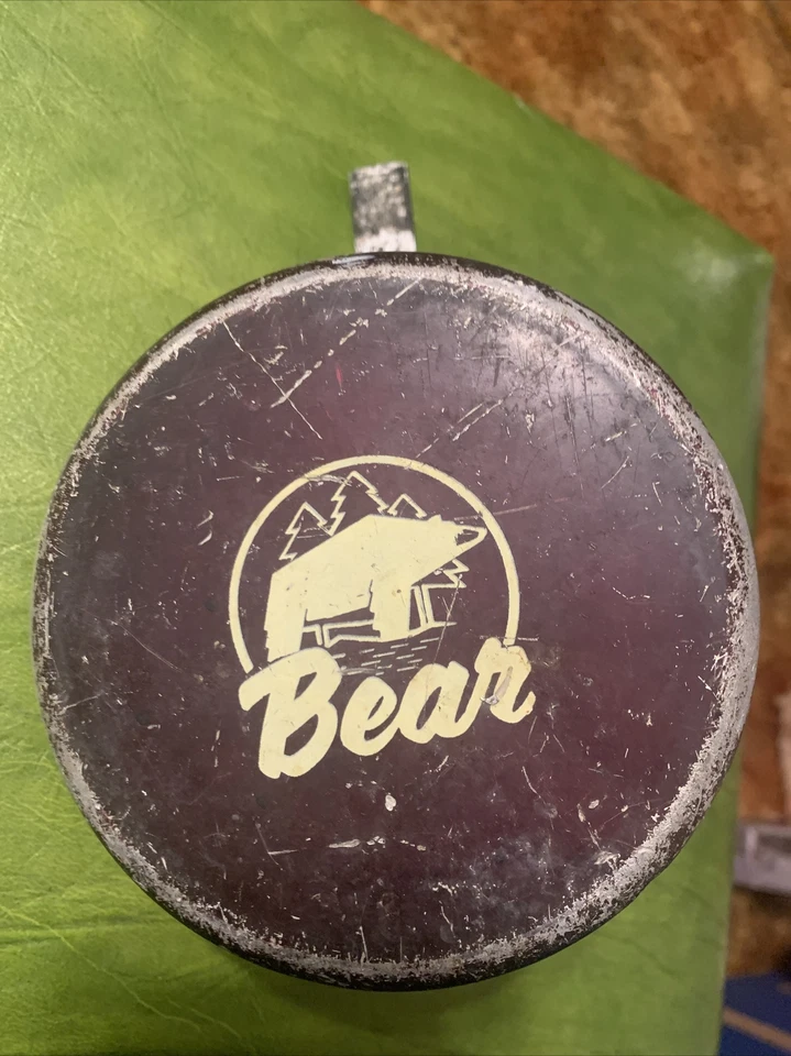 Carrete de pesca vintage Bear Archery marrón abrazadera recurva en arco gran pátina Foto 2 de 4
