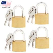 4 Pcs Small Locks with Keys, Mini Padlock for Luggage Lock, Backpack Locker