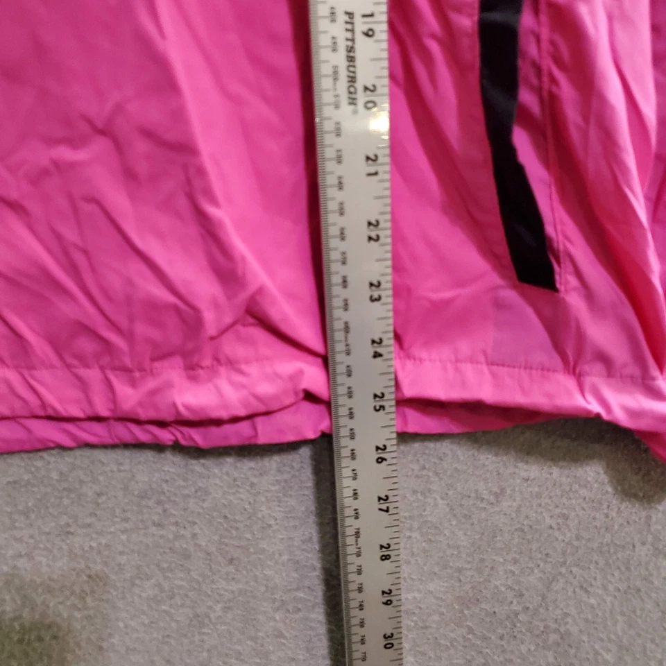 РОЗОВЫЙ Victoria's Secret женщин куртка XS Colorblock Anorak шерпа с капюшоном - Изображение 3 из 4