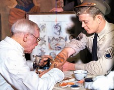 Vintage Tattoo Image 14 x 11" Photo Print