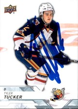 Tyler Tucker Signed Auto 2018-19 Upper Deck CHL card Barrie Colts