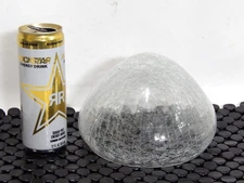 Clear Crackle Glass Mushroom Dome Table Lamp Light Shade Globe 4 1/2" H x 7" W