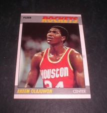 1987-88 AKEEM OLAJUWON FLEER BASKETBALL CARD - #80