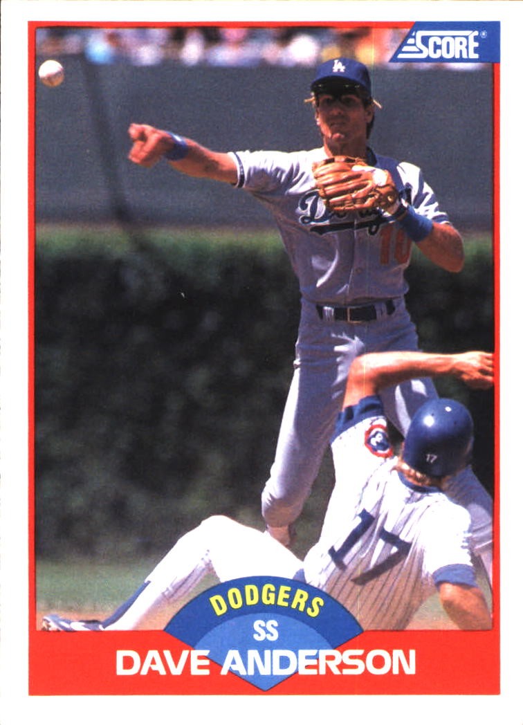 1989 Score Dave Anderson #478 Los Angeles Dodgers