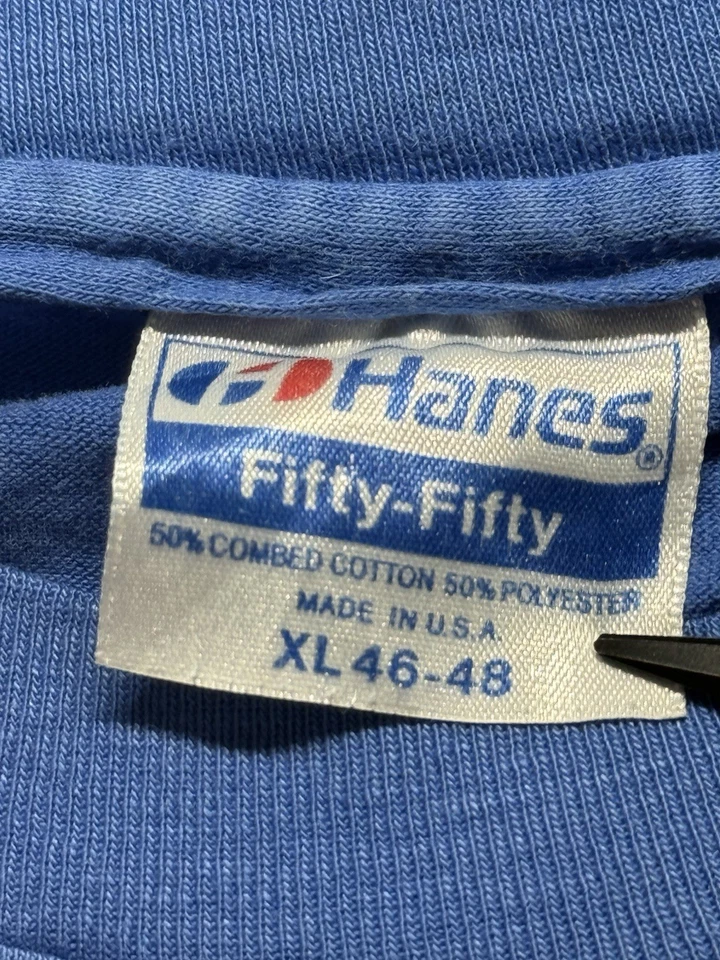 Camiseta vintage 1985 Single Stitch Hanes 50/50 XL nueva media maratón Bedford EE. UU. Foto 3 de 4
