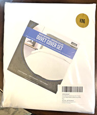 White King Duvet Cover Set - Soft Duvet Cover King Size, 3 Pieces