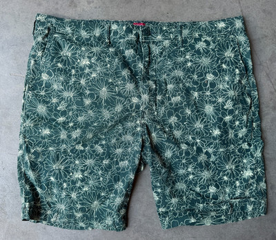 Levi's XX Chino Shorts Mens W40 Khaki Floral Pattern Zip Standard Taper Hawaiian