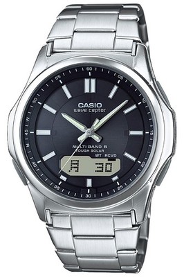 CASIO WAVE CEPTOR WVA-M630D-1AJF Black Silver Tough Solar Men's Watch New in Box