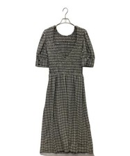 Seersucker Check Dress Women's Casual Summer Shirt Dress Blue/White