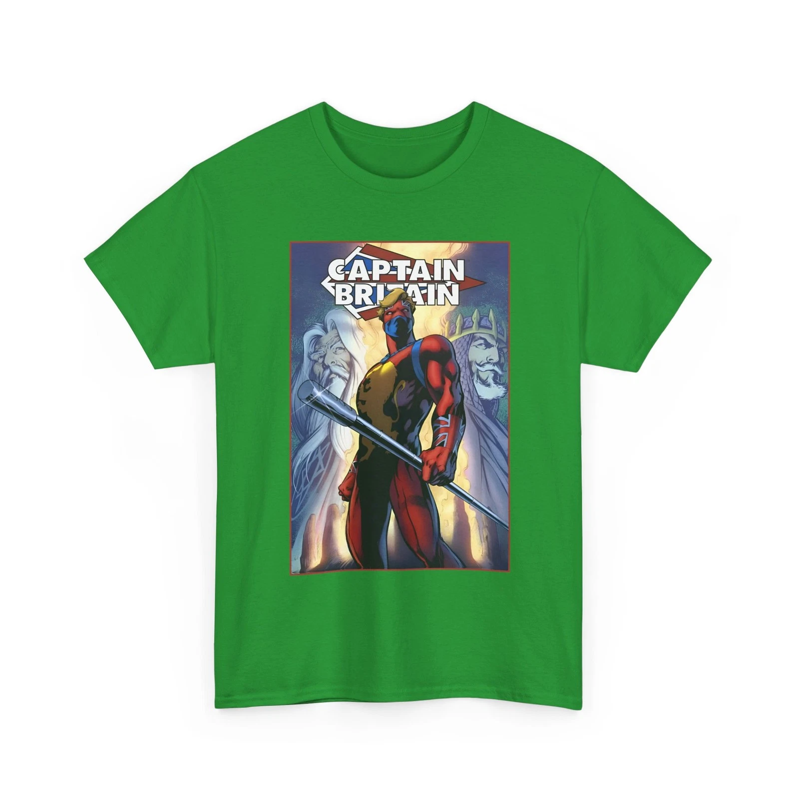 Captain Britain T-Shirt - Alan Davis Art - Excalibur Leader - Marvel Comics