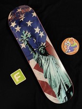 RARE Nyjah Huston Disorder Skateboard Deck Statue Of Liberty USA Olympics Pro