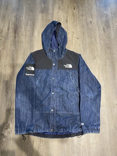 Giacca Supreme S S 2015 The North Face Denim Dot Shot Indaco Large
