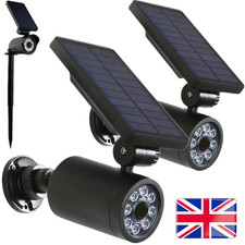 Solar Security Lights Outdoor with Motion Sensor 8 LED PIR Dummy CCTV Camera UK
