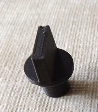 Black Plastic Knob, Knurled 3/8" Shaft, Realistic RS 32-1200 from 3D Printer