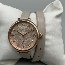 Marc By Marc Jacobs Sally Floral Womens Watch 36mm Wrap Band MBM1418 New Battery