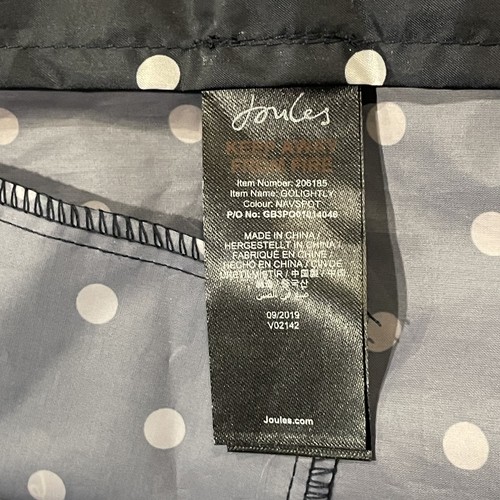 Joules Right as Rain Rain Jacket Womens 2XL Polka Dot Navy Waterproof Hooded - Picture 12 of 17