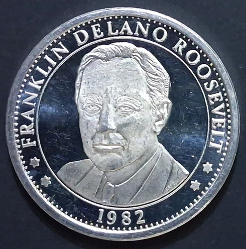 1 oz Silver Round/Medal 1982 Franklin D Roosevelt 100th Anniversary Double Eagle