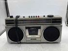 Vintage Sanyo M9800 Gray Portable Radio And Cassette Recorder Boombox