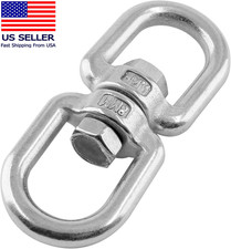 Heavy Duty M8 304 Stainless Steel Swing Swivel, 360 Degree Rotational Device Han