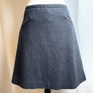 Sundance 100% Merino Wool Size 12 Charcoal Gray Lined A-Line Skirt in EUC