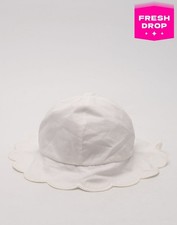 RRP €166 CHLOE Kids Bucket Hat Size 46 9-12M White Embroidered Logo