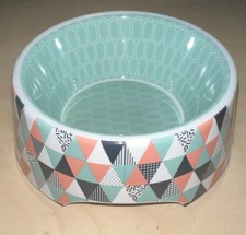 Whisker City Cat Bowl Triangular Design Multicolored 5&rdquo;x2&rdquo; -12OZ