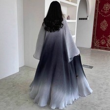 Open Abaya Cardigan Women Muslim Wrinkle Kimono Turkey Islamic Kimono Ramadan