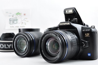 *1 Jahr Garantie für USA* SC:7K Olympus E-510 DSLR + 14-42mm & 40-150mm Objek...