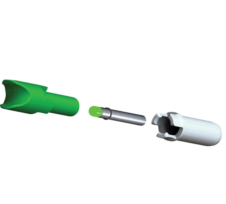 Sistema de leva iluminado Tenpoint Alpha Brite verde .297 diámetro paquete de 3 tiro con arco .300 Foto 3 de 4
