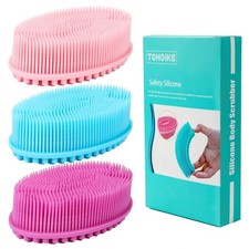 TDHDIKE Silicone Body Scrubber Colors: Unknown, 'Pink', 'Blue', 'Purple'