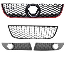 Wabengitter Grill + Kühlergrill passt für VW Polo 9N3 GTI Umbau FACELIFT 05-09