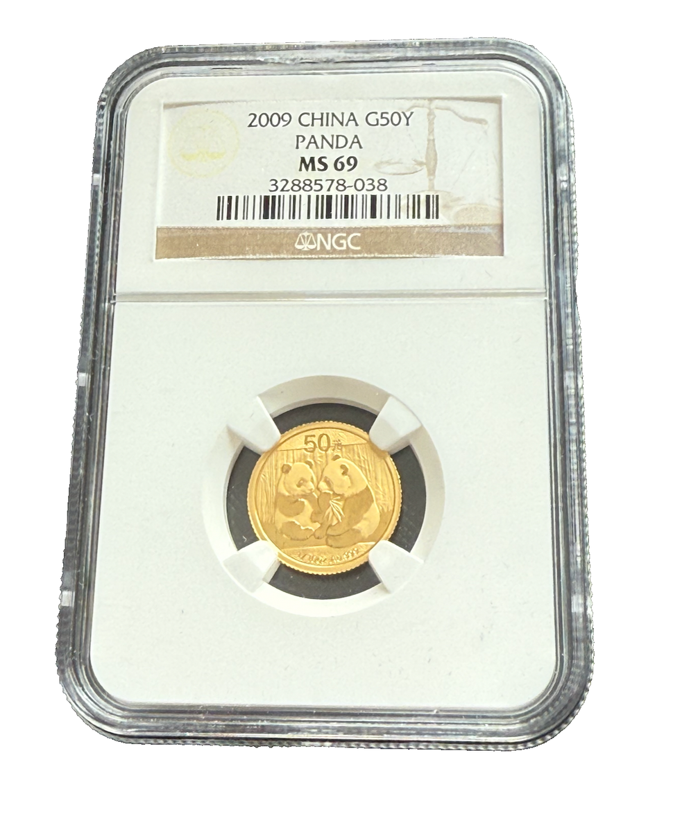 お金 China 2009 Gold 1/10 oz 50 Yuan NGC MS69 Panda | eBay