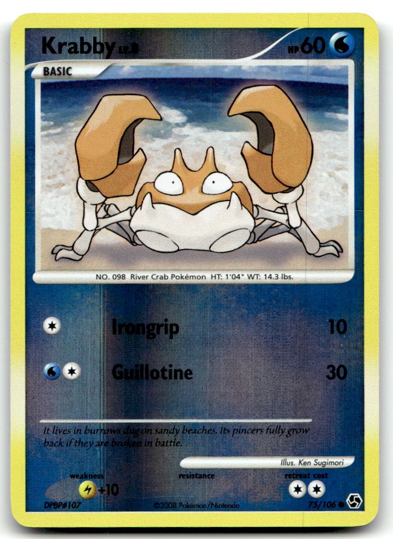 EXC-NM Reverse Holo Krabby #75/106 (Great Encounters)