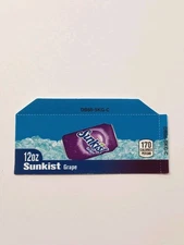 Dixie Narco 501e & Vendo Vending Machine Drink Label Grape Sunkist 12 oz. Can