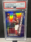 JAYDEN DANIELS 2024 DONRUSS OPTIC ROOKIE BLUE HYPER PHENOM PATCH PSA 10