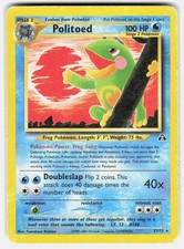 Politoed 27/75 Rare Neo Discovery Pokemon Unlimited Heavily Played