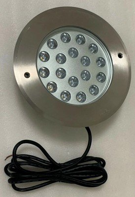 UNBRANDED 12V 18 LED POOL LIGHT STAINLESS STEEL TRIM RING 3000K NEW
