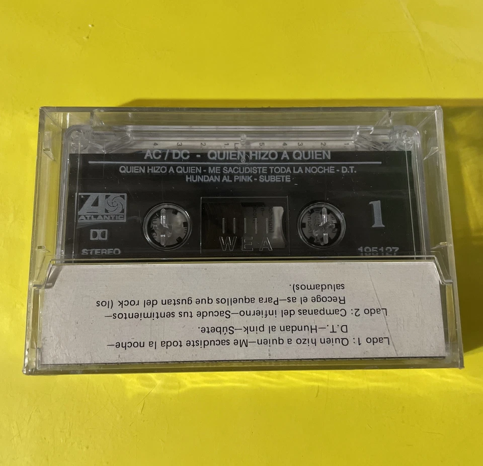 AC/DC  Mega Rare Original  Chilean Cassette NEW SEALED  Spanish Titles !  CHILE - Image 2 of 3