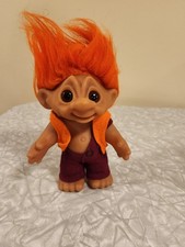 Vtg 1977 Thomas Dam Norfin Troll 7 inch 520 Denmark Orange Hair