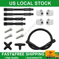 For LS1 LS3 4.8 5.3 5.7 6.0 6.2L 4-Corner Coolant Steam Port Crossover Hose Kit