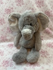 Aurora Elephant Plush 14  Gray Stuffed Animal Soft Floppy Ears Cuddly Toy