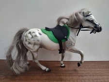 Vintage 1994 Grand Champion Gray White Stallion Horse Figure With Saddle A1