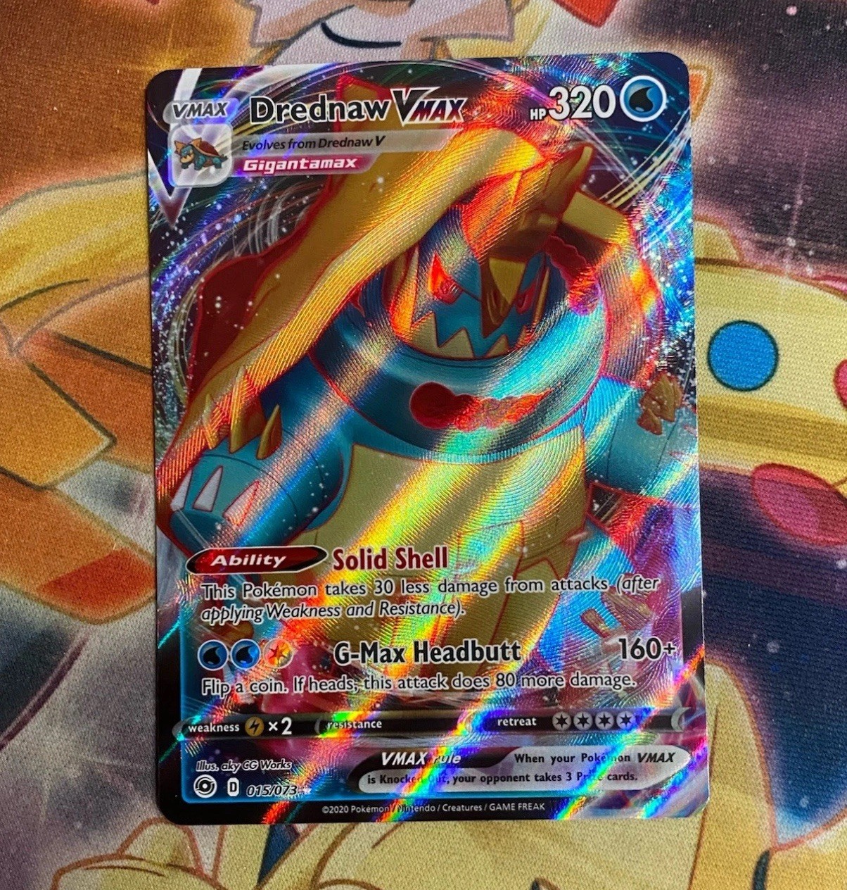 Drednaw VMAX - 015/073 - Pokemon Champions Path Sword & Shield Rare Card NM