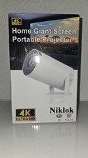 Niklok Mini Beamer | Tragbarer LED Projektor |4K-Signal Unterstützung | Heimkino
