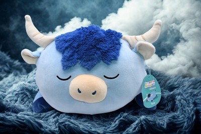 Squishmallows Sleepamallows Toro the Light Blue Highland Cow 18'' New