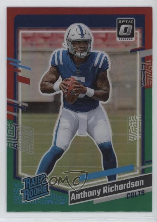 2023 Donruss Optic Preview Red & Green Prizm Anthony Richardson Rookie RC 16rk