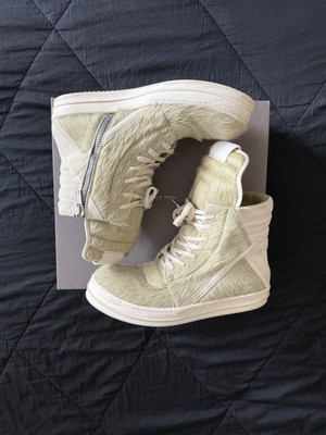 Rick Owens Green Pony Hair Geobasket | eBay